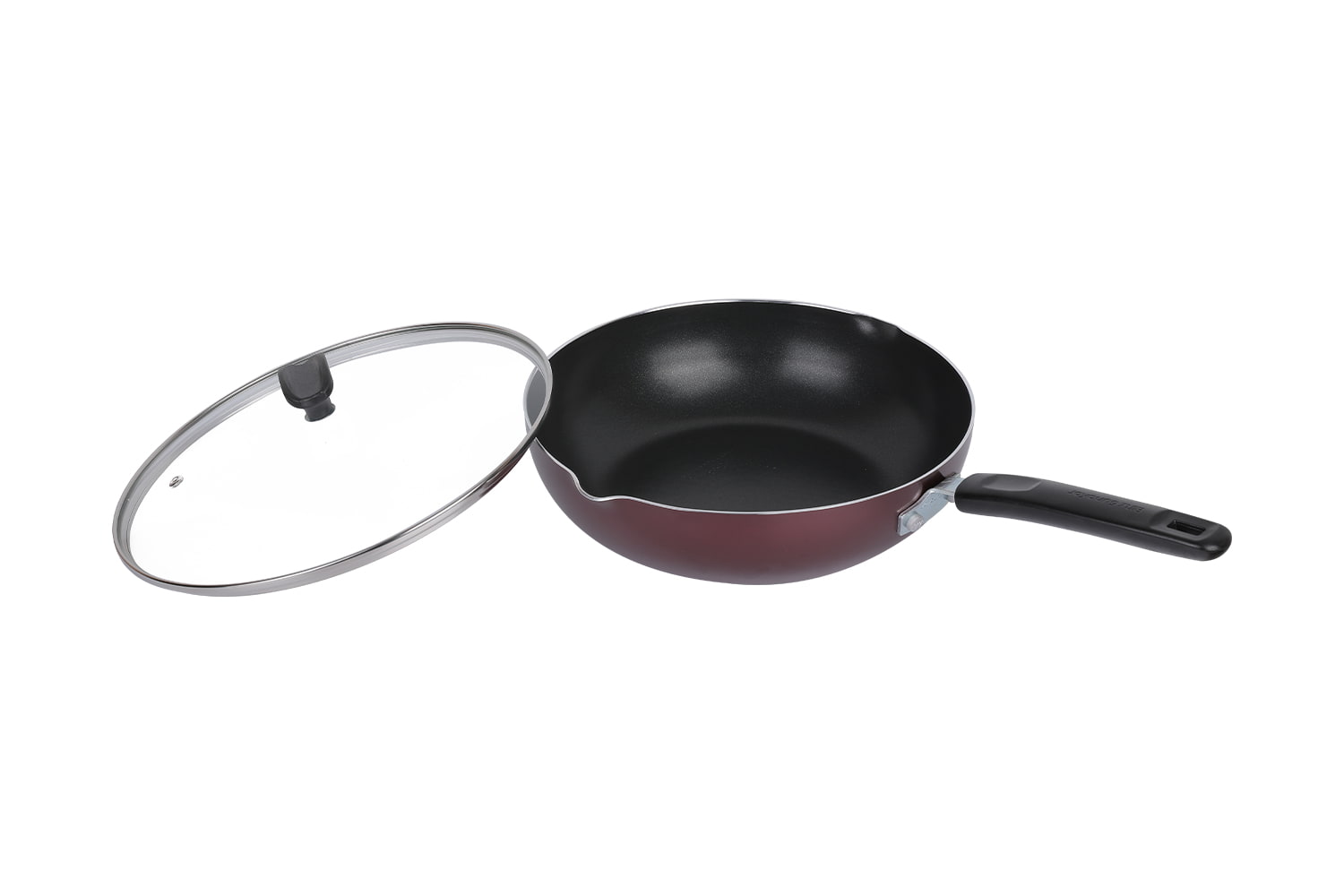 CLB2821D Wok-Com tampa de vidro 28 wok, Flaming Wok, wok antiaderente