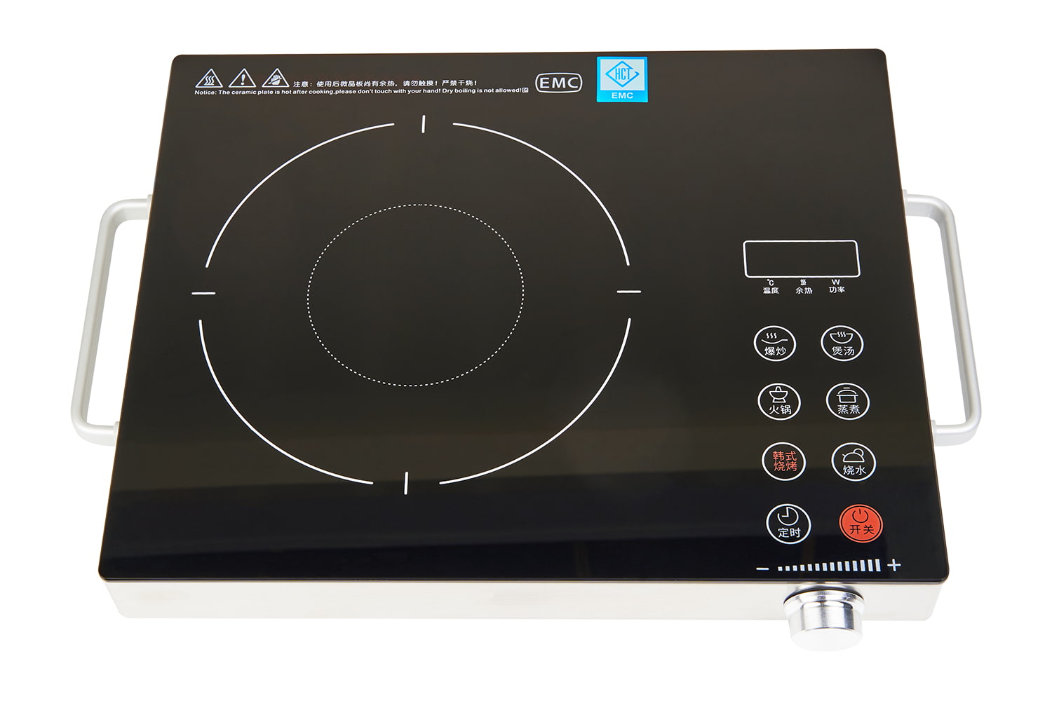 Cooktop infravermelho portátil YYH-20D101, fogão elétrico infravermelho com sensor de toque, com temporizador